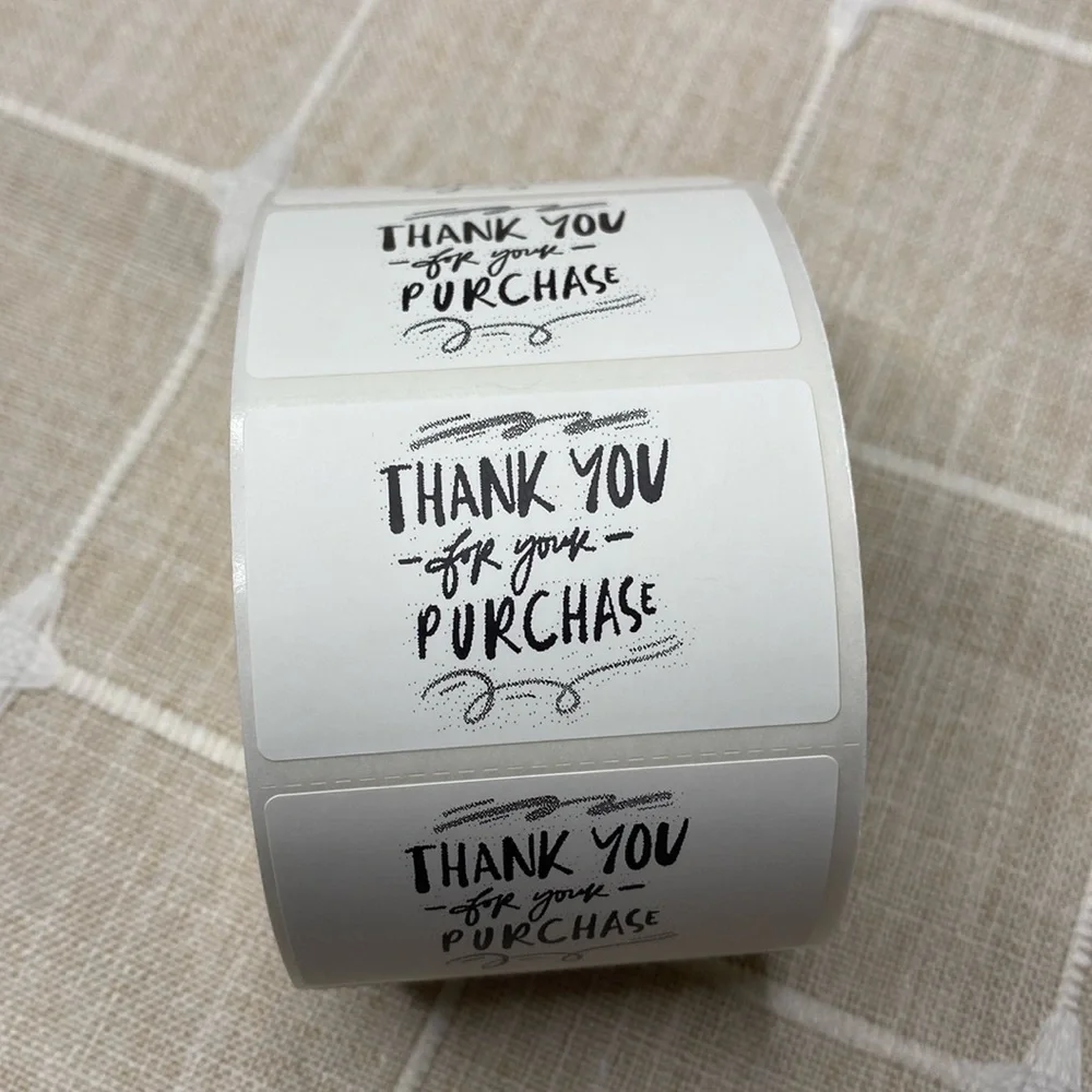 Thank You For Your Purchase White Labels (600), Selling Supplies 2 x‎ 1 1/4 in